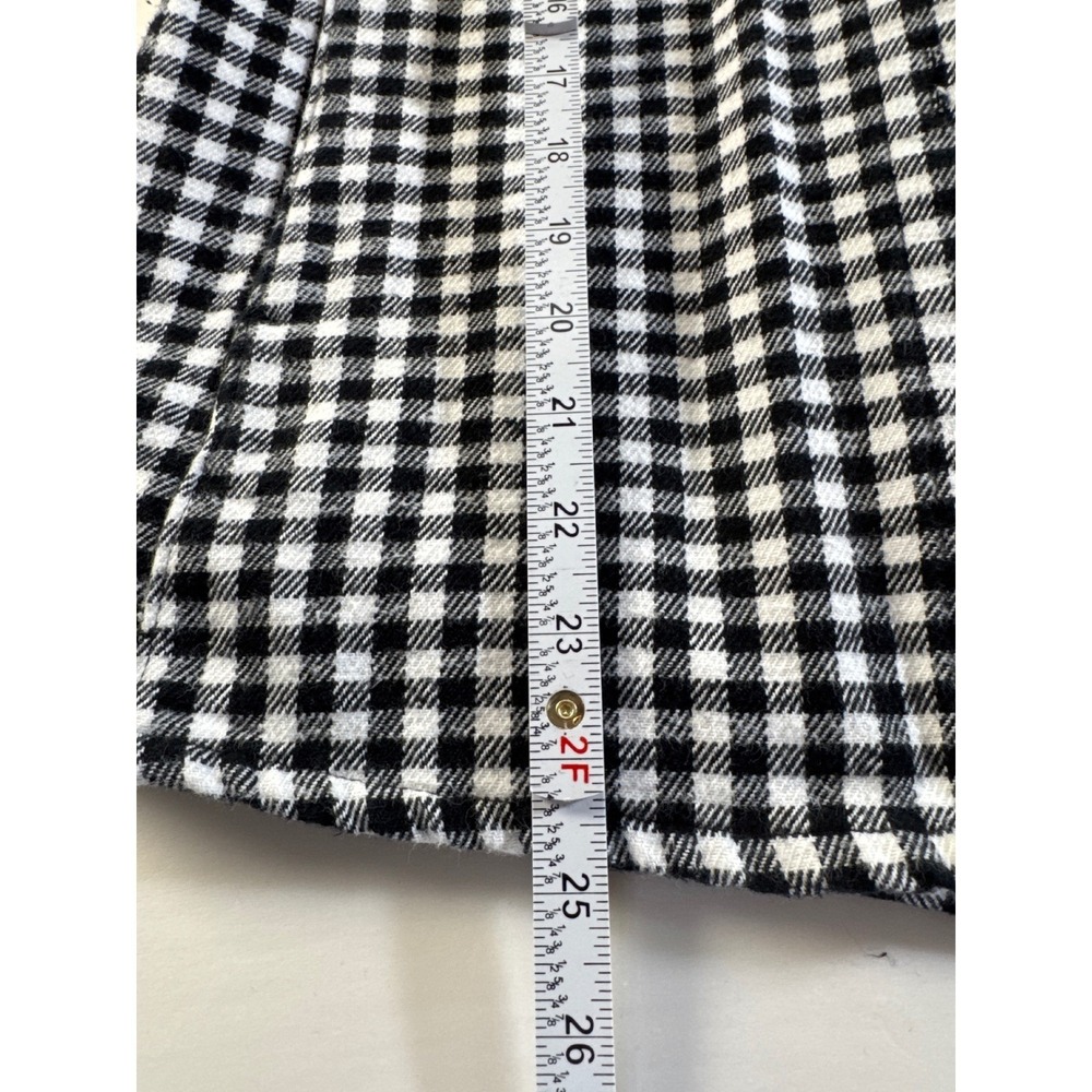 EDDIE BAUER Black White Plaid Hooded Button‎ Down Jacket Women's XS NWOT - Picture 14 of 15